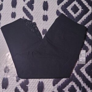 Christopher & Banks Slimming Black Capris NWT